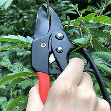 Load image into Gallery viewer, gonicc 8&quot; Professional Ratchet Anvil Pruning Shears (GPPS-1011), Ratcheting Mechanism, Anvil Groove Design, Reinforced Design Handle, Garden Shears Clippers, Anvil Pruner, Hand Tools Scissors Loppers
