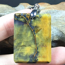 Load image into Gallery viewer, Natural Pietersite Stone Pendant Pietersite Crystal Stone Jewelry For Women Men Healing Energy Luck Gift 34x25x9mm rectangle Beads Silver Rare Gemstone AAAAA
