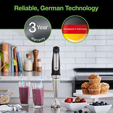 Load image into Gallery viewer, Braun MQ7035X 3-in-1 Immersion Hand, Powerful 500W Stainless Steel Stick Blender Variable Speed + 2-Cup Food Processor, Whisk, Beaker, Faster, Finer Blending, MultiQuick
