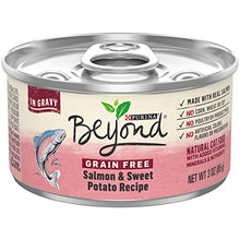Load image into Gallery viewer, Purina Beyond Grain Free, Natural Gravy Wet Cat Food, Grain Free Salmon &amp; Sweet Potato Recipe - (12) 3 oz. Cans
