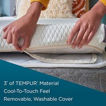 Load image into Gallery viewer, Tempur-Pedic TEMPUR-Adapt + Cooling 3-Inch Twin Mattress Topper Medium Luxury Premium Foam, Washable Cover, Medium Cooling Topper,white
