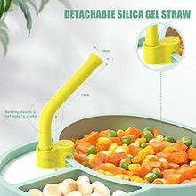 Load image into Gallery viewer, SHARE&amp;CARE BPA Free Baby Silicone Straw Set (6 Pack) with a Cleaning Brush for Baby Self-Feeding Training (Multicolor)
