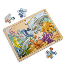 Load image into Gallery viewer, Melissa &amp; Doug Under the Sea Ocean Animals Wooden Jigsaw Puzzle With Storage Tray (24 pcs)
