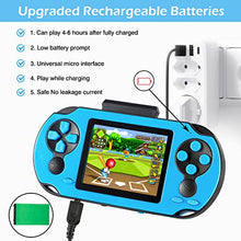 Load image into Gallery viewer, TaddToy 16 Bit Handheld Game Console for Kids Adults, 3.0&#39;&#39; Large Screen Preloaded 230 HD Classic Retro Video Games with USB Rechargeable Battery &amp; 3 Game Cartridges for Birthday Gift for Kids 4-12
