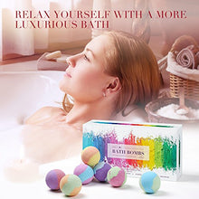 Load image into Gallery viewer, Aprilis Bath Bombs Gift Set, Organic &amp; Natural Essential Oil Bath Bombs for Dry Skin Moisturizing, Handmade Fizzy Spa Bath Set, Perfect Christmas/Birthday Gift for Women and Kids, Pack of 8
