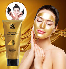 Load image into Gallery viewer, Dr. Wellness 24K Gold Peel Off Face Mask, Blackhead Remover, Pore Minimizer, Revitalizing and Brightening Face Mask - 6 Oz Squeeze Bottle
