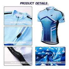 Load image into Gallery viewer, FEIXIANG Men’s Cycling Jersey, Short Sleeve Riding Bike Top Shirts Zipper Cool Dry Biking Clothing with 3 Rear Pockets
