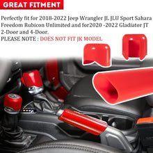 Load image into Gallery viewer, Center Gear Shift Cover,Handbrake Cover and Drive Mode Shift Cover Decoration Kit for Jeep Wrangler JL and Jeep Gladiator 2018-2021 Interior Accessories(Red)
