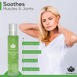 Muscle Release Body Massage Oil for Sensual Massage Therapy - Muscle Release Pain Relief Essential Face Oils - Includes Arnica, Boswellia & Sweet Birch (100 ml)
