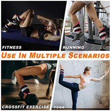 Load image into Gallery viewer, N NOOONFIX Ankle &amp; Wrist Weights, 1 Pair Adjustable Strap for Arm Leg Fitness Strength Exercise Workout Walking Running, Black &amp; Pink, 2lbs
