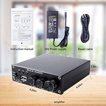 Load image into Gallery viewer, TDA7498E 2 Channel Home Stereo Audio Amplifier, Ansten 2.0CH Bluetooth 5.0 Mini Hi-Fi Class D Integrated Amp Receiver for Home Desktop Speakers 160W x 2 with Bass Treble and USB Port
