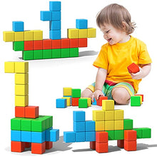 Load image into Gallery viewer, Magnetic Blocks, 28 Pieces 1.34 inch Large Magnetic Building Blocks, 3D Magnetic Cubes for Kids, Preschool Educational Construction Kit, Sensory Montessori Toys Kids Blocks for Boys Girls Toddlers
