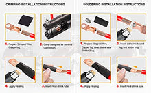 Load image into Gallery viewer, TKDMR 10pcs 1/0 AWG-3/8" Battery Lugs,Battery Cable Ends,Heavy Duty Copper Wire Lugs,Tubular Ring Terminals,AWG Crimp Wire Ring Lugs,Battery Terminal Connectors with 3:1 Heat Shrink Tubing
