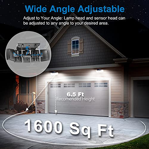 Load image into Gallery viewer, Solar Lights Outdoor – AmeriTop 300 LED 7000K Motion Sensor Lights Cordless; 5 Adjustable Heads, 360° Wide Angle Illumination, IP65 Waterproof, Security LED Flood Light for Patio Yard Garden 2 Pack
