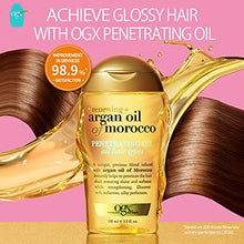 Load image into Gallery viewer, OGX Renewing + Argan Oil of Morocco Penetrating Hair Oil Treatment, Moisturizing &amp; Strengthening Silky Hair Oil for All Hair Types, Paraben-Free, Sulfated-Surfactants Free, 3.3 fl oz
