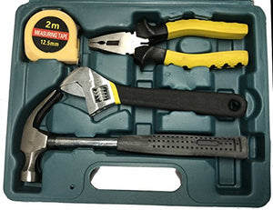 Humvee 16 Piece General Household Home Repair Tool Kit for Home Maintenance with Toolbox Storage Case