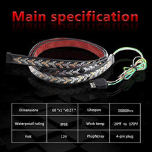 Load image into Gallery viewer, KYYET Arrow 60 Inch 528LED Truck Tailgate Light Bar Strip RED Brake Sequential Amber Turn Signal Strobe Lights
