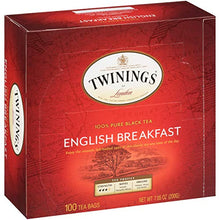 Load image into Gallery viewer, Twinings English Breakfast Black Tea Bags, 100 Count (Pack of 1)
