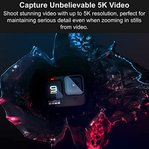 GoPro HERO9 Black + Smart Remote + PNY Elite-X 64GB microSDHC Card Adapter-UHS - Waterproof Action Camera with Front LCD and Touch Rear Screens, 5K Ultra HD Video, 20MP Photos