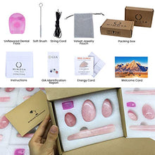Load image into Gallery viewer, MIMOSA Yoni Eggs of Upgraded Size, GIA Certified and Drilled Rose Quartz[3 Pack]with Instructions, and Massage Tool
