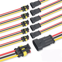 Load image into Gallery viewer, NAOEVO 3 Pin Connector Waterproof, Automotive Electrical Connectors 16 AWG Automotive Wire Male and Female Way for Car Truck Boat and Other Wire Connection, 6 Kits
