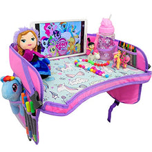 Load image into Gallery viewer, CarSeat Tray -Toddler Travel Tray- Keep Kids Occupied &amp; Entertain for Hours, Road Trips Essential For Kids, Sturdiest &amp; Most Comfortable Travel Tray for Car Seat (Pink)
