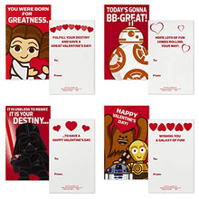 Load image into Gallery viewer, Hallmark Valentines Day Cards for Kids and Mailbox for Classroom Exchange, Star Wars (1 Box, 32 Valentine Cards, 35 Stickers, 1 Teacher Card)
