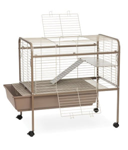 Prevue Hendryx 425 Pet Products Small Animal Cage with Stand, 32-Inch by 21-1/2-Inch by 33-1/2-Inch,Coco/White