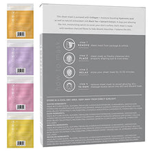 Load image into Gallery viewer, Face Masks Skin care - Charcoal Facial Mask with Collagen &amp; Hyaluronic Acid for Glowing Skin, Dermatologist Tested Charcoal Face Mask for Moisturizing &amp; Brightening (8 Sheet Masks)
