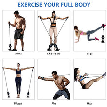 Load image into Gallery viewer, 2 Pcs Suction Cups Resistance Bands Exercise Workout Bands with Handles Elastic Pull Rope 3 Gears Resistance Portable Home Gym Fitness Equipment Yoga Strength Training Physical Therapy for Men Women
