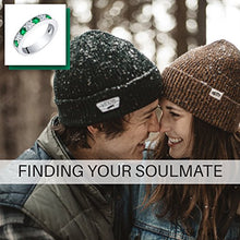 Load image into Gallery viewer, Sterling Silver Simulated Emerald Milgrain Half Eternity Ring Band Size 5
