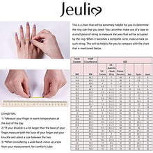 Load image into Gallery viewer, Jeulia 4.37 Carat Engraved Pricess Cut Cubic Zirconia Engagement Ring Diamond Wedding Bands for Women CZ Solitaire Sterling Silver Anniversary Bridal Promise Rings Set (8)
