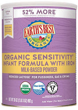 Load image into Gallery viewer, Earth&#39;s Best Organic Low Lactose Sensitivity Infant Formula with Iron, Milk-Based Powder, 35oz.
