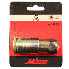 Load image into Gallery viewer, Milton S-1815 1/2&quot; FNPT G Style Coupler

