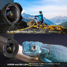 Load image into Gallery viewer, Phone Camera Lens, 5K HD 2 in 1 120° Wide Angle Lens, 20X Macro Lens,Clip-On Phone Lens Compatible iPhone,Samsung, Most Andriod Phones No Distortion
