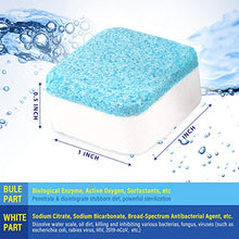 Load image into Gallery viewer, Hiwill Washing Machine Cleaner Effervescent Tablets, 32 Solid Deep Cleaning Tablet, Triple Decontamination Natural Biological Formula, for All Machines Including HE, No More Stinky Grimy Washer
