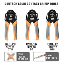 Load image into Gallery viewer, IWISS Deutsch Connector Crimping Tool Kit for Deutsch DT Connectors, Solid &amp; Stamped Contacts, Delphi Weather Pack Crimper-12PCS

