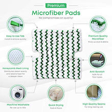 Load image into Gallery viewer, Turbo Microfiber Steam Mop Pads - Pack of 6 Rectangular Style, Washable Replacement Pads for Floor Cleaning - Compatible w/Shark Genius and Lift-Away 3973 Series
