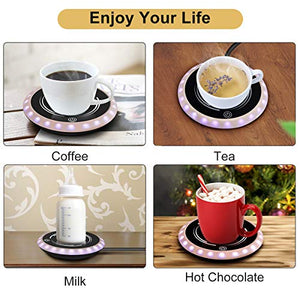 Symani Coffee Mug Warmer - Smart Wax Candle Warmer with Auto Shut Off for Home Office Desk Use, Electric Hot Plate with Touch Control,Mugs Warmer with Light for Beverage Cocoa Tea Water Milk