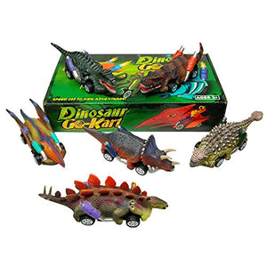 DINOBROS Dinosaur Toy Pull Back Cars, 6 Pack Dino Toys for 3 Year Old Boys and Toddlers, Boy Toys Age 3,4,5 and Up, Pull Back Toy Cars, Dinosaur Games with T-Rex