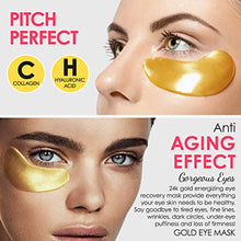 Load image into Gallery viewer, Cedlize Under Eye Collagen Patch, 24K GOLD ANTI-AGING MASK, Pads For Puffy Eyes &amp; Bags, Dark Circles and Wrinkles, With Hyaluronic Acid, Hydrogel, Deep Moisturizing Improves Elasticity, 30 PAIRS
