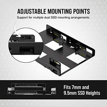 Load image into Gallery viewer, Corsair Dual SSD Mounting Bracket 3.5&quot; CSSD-BRKT2, Black (packaging may vary)
