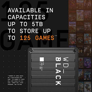 WD_Black 5TB P10-Game Drive, Portable External Hard Drive Compatible with Playstation,-Xbox, PC, & Mac - WDBA3A0050BBK-WESN