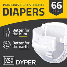 Load image into Gallery viewer, DYPER Bamboo Baby Diapers Size 1 / Newborn | Natural Honest Ingredients | Cloth Alternative | Day &amp; Overnight | Plant-Based + Eco-Friendly | Hypoallergenic for Sensitive Skin | Unscented - 66 Count

