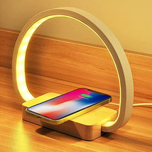 Load image into Gallery viewer, Bedside Table Lamp with USB Port, Table Light with Wireless Charger, Night Light with Touch Control 3 Color Modes&amp;Stepless Dimming for Reading, Bedside, Bedroom, Living Room, Nightstands, Office Use
