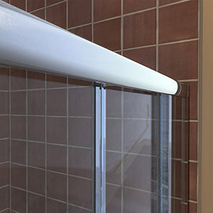 DreamLine Visions 56-60 in. W x 72 in. H Semi-Frameless Sliding Shower Door in Brushed Nickel, SHDR-1160726-04