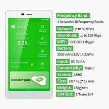 Load image into Gallery viewer, GlocalMe G4 Pro 4G LTE Mobile Hotspot Router, with US 8GB &amp; Global 1.1GB Data, 5” Touch Screen LCD Display Portable WiFi hotspot for Travel, No Contract, SIMFREE, High Speed Pocket WiFi Device (White)

