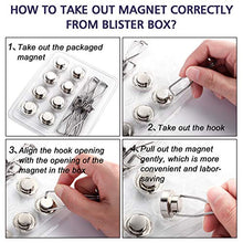 Load image into Gallery viewer, Swivel Swing Magnetic Hook New Upgraded, 40LB（8pack） Refrigerator Magnetic Hooks ,Strong Neodymium Magnet Hook, Perfect for Refrigerator and Other Magnetic Surfaces,62mm(2.44In) in Length

