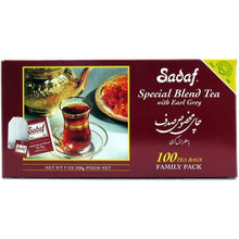 Load image into Gallery viewer, Sadaf Earl Grey Paper Tea Bags - Special Blend Earl Grey Ceylon Black Tea - Product harvested in Sri Lanka - 100 paper bags (pack of 1)
