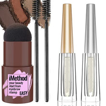 Load image into Gallery viewer, iMethod Eyebrow Stamp Stencil Kit Brown &amp; Lip Plumper Kit
